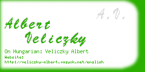 albert veliczky business card